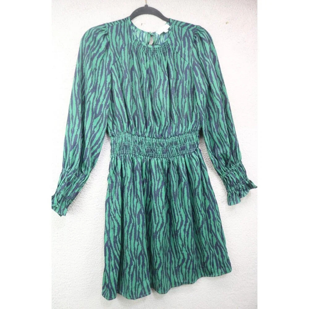 THML Long Balloon Sleeve Silky Dress-Size Small-Lined